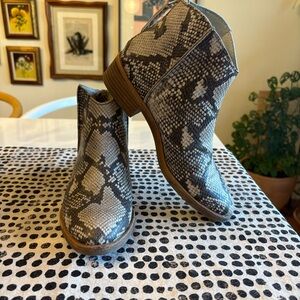 Dolce Vita | Snake Skin Zip Up Booties